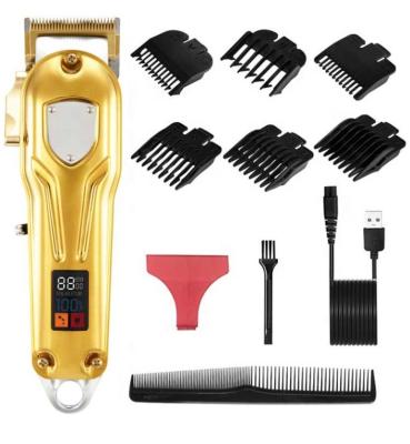 China Professional LED Display Barber All-Metal High Quality Hair Trimmer Machine Car Electric Clipper for sale