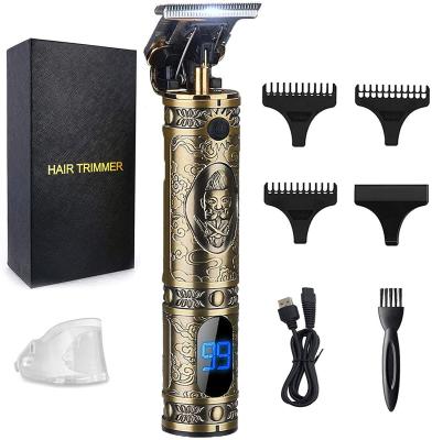 China Outdoor High Quality Hair Cutting Trimmer Cordless Professional Rechargeable Zero Gap LED Display Hair Trimmers And Clippers For Men for sale