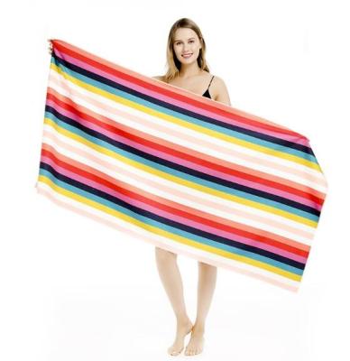 China 2021 QUICK DRY printing bath towels for Europe market, beautiful suede beach towel, yoga towel for sale