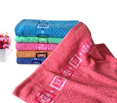 China 2021 QUICK DRY popular bath towel with embroidery pattern, cotton home towel set for sale