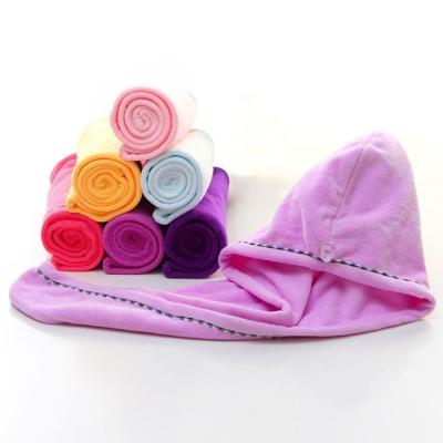 China Quick Dry Hat Microfiber Disposable Dry Hair Towel Hair Wrap Turban Bath Shower Head Quick Drying Towel With Buttons for sale