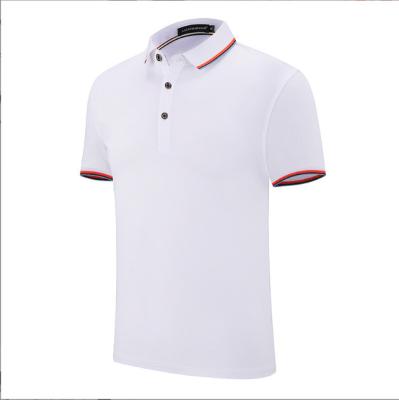 China Custom business pure cotton lapel clothing Anti-wrinkle summer working polo T-shirts group work logo uniform for sale