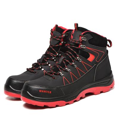 China Anti-Sensational Steel Toe Safety Ankle Toe High Protection Work Shoes For Men for sale