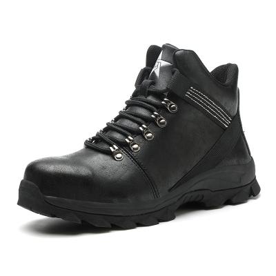 China Steel Toe FASHION Black Waterproof Non Slip Microfiber Anti Swell Safety Shoes Men for sale