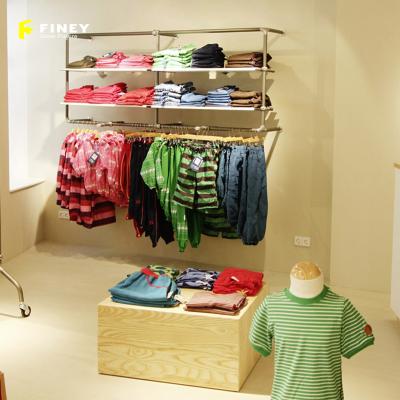 China Modern Fashion Customized Wholesale Indoor Kids Clothing Store Display Rack Furniture Design for sale