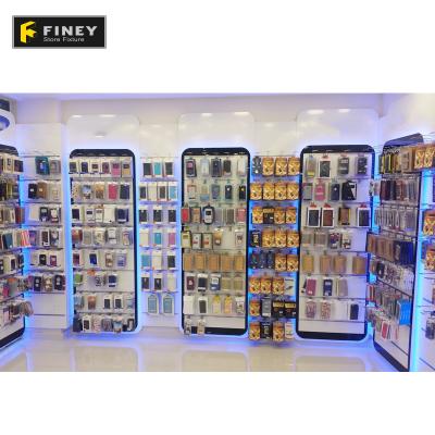 China Modern Fashion Bespoke Retail Wall Showcase For Cell Phone Store , Cell Phone Accessories Show Showcase for sale