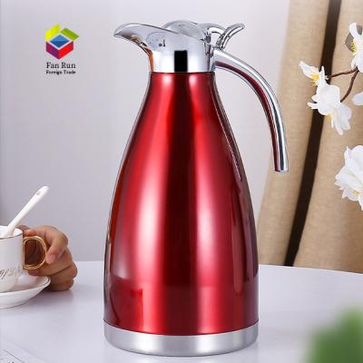 China Factory direct supply large capacity stainless steel thermos coffee pot with double handle heat insulation pot for sale