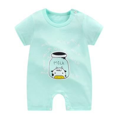 China Cotton baby clothesSummer slim section romper newborn short sleeve triangle baby going out one-piece clothes wholesale for sale