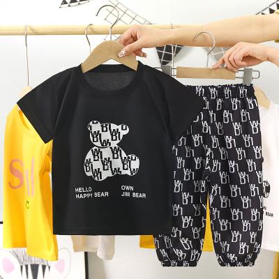 China Summer New Style Breathable Cotton Suit Vest Girl Shorts Clothes Baby Boy Suit Children's Sleeveless Clothes for sale