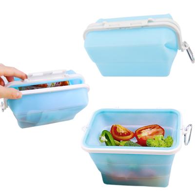 China Microwavable Silicone Food Freezer Storage Rectangle Box Container Eco-Friendly Fresh-Keeping Bag With Slide Lock For Storing Fresh Food for sale