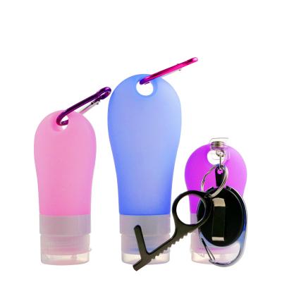 China Refill Lotion All In 1 Leak Proof 60ml Pulmp Silicone Rubber Travel Smart Bottle Set With Rotating Spray Lotion Set Dispenser In Case Custom Made for sale