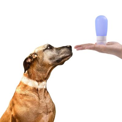 China Custom Sustainable Reusable Silicone Eco Friendly Dog Forming Toy Bottle Feeding Tool Portable Pet Water Bottle for sale