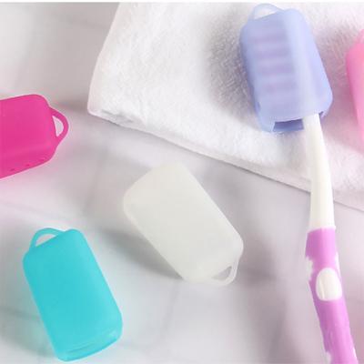 China Customized Cartoon Sustainable Eco Friendly Children Travel Portable Silicone Toothbrush Clip Toothbrush Covers Cover for sale