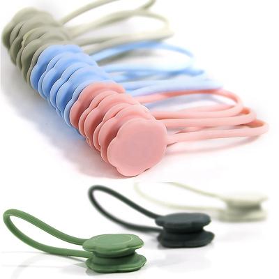 China Soft Silicone Dust-Repellent Earphone Clip Cable Winder Clips Holder Organizer Durable Multi Function Magnet Earphone Winder Cable Clamp for sale