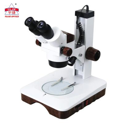 China YUJIE YJ-T102B LED Lamp 7X-45X Binocular Zoom Stereo 45 Microscope with YJ-T102B Spring Clips for sale