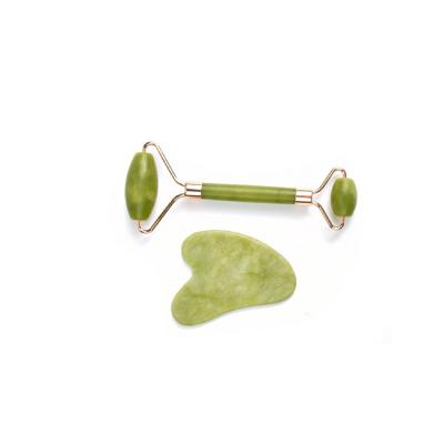 China Competitive Price Natural Green Gemstone Facial Massage Jade Roller Real Anti Aging Face Roller Jade Roller for sale