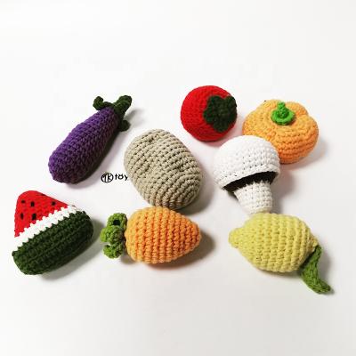 China Amigurumi Handmade Baby Food Education Croceht Toy Gifts Vegetable Fruit Watermelon Sensory Carrot Mushroon for sale