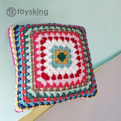 China Vintage Handmade Imitation Style Cushion Cover Crochet Yarn TK Cashmere Knitting Pillow For Sofa Decoration Amigurumi Toptan for sale