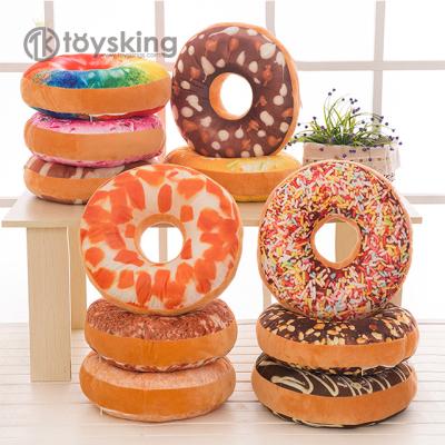 China Creative Shape Cuddly Cushion Donut Gift TK Plush Stuffed Soft Toys For Wholesale Diameter 40cm for sale