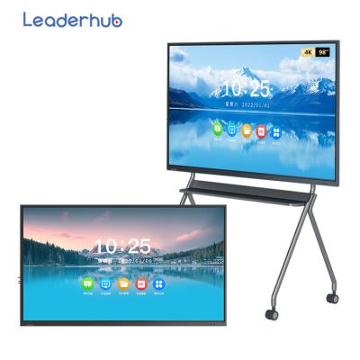 中国 Wholesale Price Writing+Painting+Meeting+Advertizing Leaderhub 75inch Interactive Touch Screen All On One PC 4k Uhd School Teaching Smart Board 販売のため