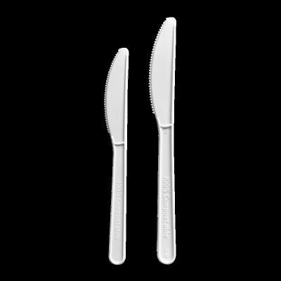 China 100% White PLA Knife Biodegradable Biodegradable Compostable Disposable Cutlery 6