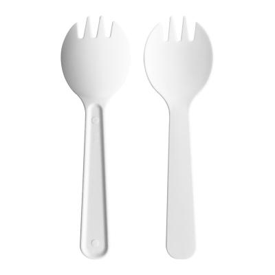 China 100% Biodegradable Biodegradable 100% PLA Plastic Cutlery Set Compostable Fork For Dessert/Cake for sale