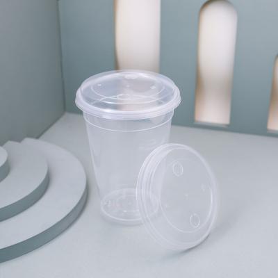 China Custom logo 16oz 24oz 32oz pp plastic cups factory wholesale disposable plastic cups for drinks for sale