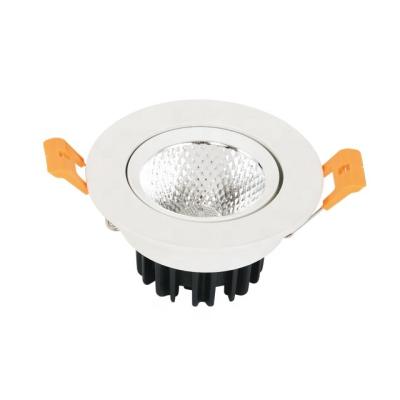 China Modern Recessed Downlight Round Down Light Hotel Spot Project Store Dimmable Recessed COB Adjustable LED Downlight for sale