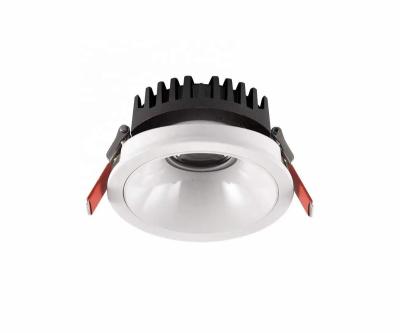 China Modern hotel plaster in down lights anti-glare ceiling cob downlight adjustable recessed led downlight for sale