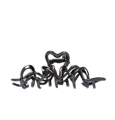 China ALLOY design high-end original spikey melted liquid line large hair clip shark clip hair claw metal special shaped hair accessories for sale