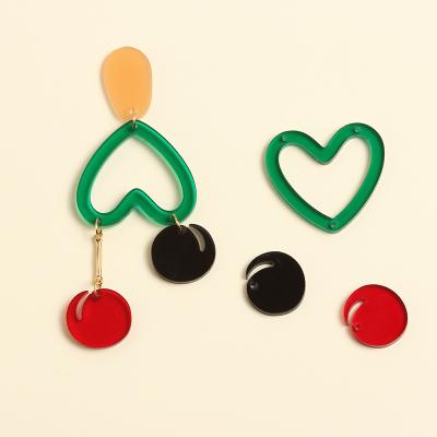 China Korean Cute Love DIY Jewelry Raw Materials Acrylic Components For Earrings Making Full Sets Earring Accessories for sale