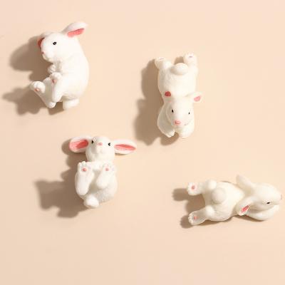 China Cute Handmade Jewelry Material Earrings DIY Acrylic Resin Material Components Resting Rabbit Bunny Doll Liar Ornaments for sale