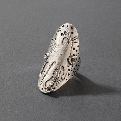 China European And American Halloween Jewelry Retro Ghost Neo-Gothic Simple Ring Male And Female Strange Rings for sale