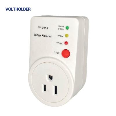 China Voltage Protector 90-140V 15A Single Phase Automatic Voltage Surge Protector Refrigerator AC Voltage Protector for sale