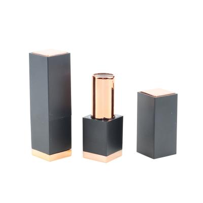 China Black Rose Gold In Stock Luxury Square Magnetic Empty Lipstick Tube Container Custom Ready To Ship for sale