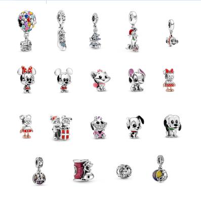 China TRENDY 925 Sterling Silver Disney Mickey Mini dog charm silver bead bracelet fits PandoraDIY 925 silver bracelet for sale