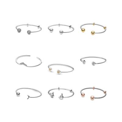 China Best Selling FASHIONABLE DIY Jewelry Petits Ladies Gift 925 Silver Jewelry Ladies Jewelry Gold Rose Gold Buckle Bracelet for sale