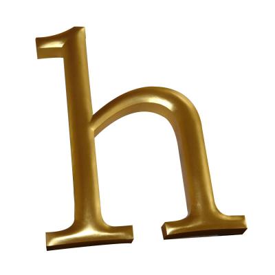 China 3d Buildings Stainless Steel Gold Metal Letter Plated Spherical Advertising Sign For School Hotel Hospital for sale