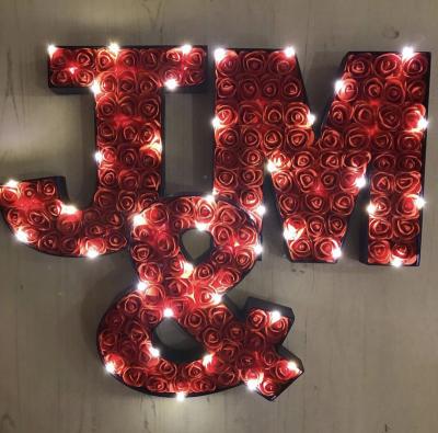 China Seamless Welding / Well Polished Wedding Decoration Customized Multicolor 3D LED Letters Signs Like Alphabet By OEM For Celebration Party Stages for sale