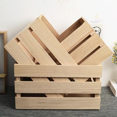 China Hot Sale Europe Large Customization Wooden Storage Baskets Handmade Wooden Box For Storage Items for sale