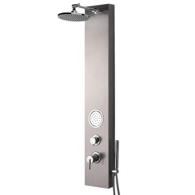 China High-End Handmade Affordable Price Tailored Stainless Steel Thermostatic Waterfall Shower Panel for sale