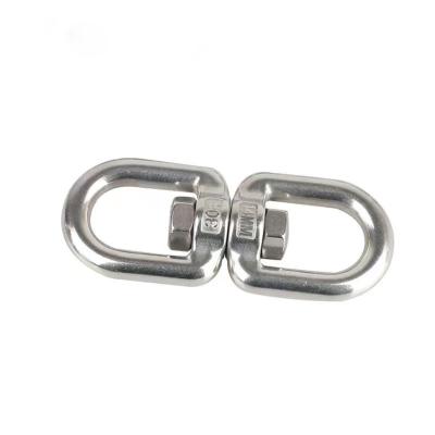 China Stainless steel High Quality Stainless Steel Double Ended Swivel Eye Hook Eye to Eye Swivel Shackle Ring Connector for sale