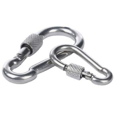 China Heavy Industry High Quality Stainless Steel Carabiner Spring Snap Hook With Nut for sale