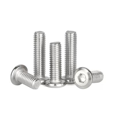 China Pan High Quality 304 Stainless Steel Flat Head Chamfered Hex Socket Machine Screw Truss Head Pan Head Screw for Assemble Furniture for sale