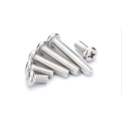 China Pan Custom Stainless Steel Cross Recessed Pan Head Screws Round Phillips Head Screw Machine Pan Screws for sale