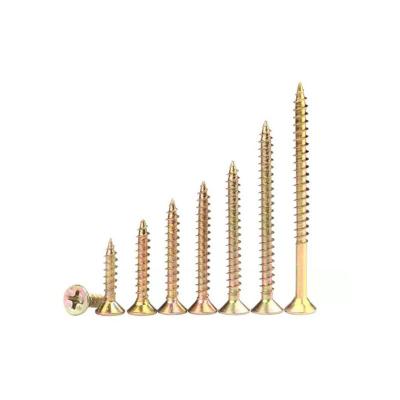 China Flat OEM High-strength Chipboard Screws Cross Countersunk Head Self-tapping Flat Head Wood Screws for sale