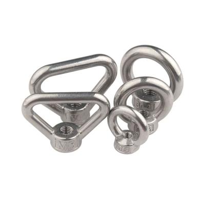 China Heavy Industry High Grade A4-70 A4-80 Stainless Steel Heavy Duty Triangle Lifting Eye Nut Ring Shape Bow Nut for sale