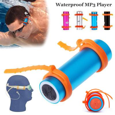 China Built-in Waterproof Underwater MP3 Player Waterproof Music Walkman Earphone 8GB USB Cable Swimming Diving Stereo Arm Head-mounted for sale