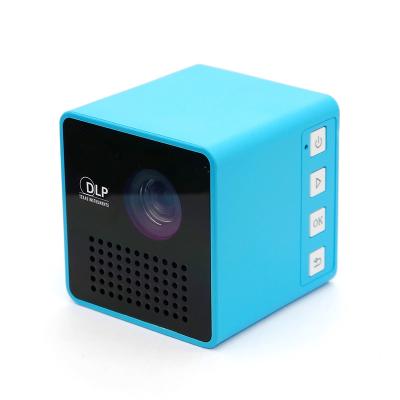 China Portable Projector P1 (WIFI Version Option) Full HD USB Mini Beamer Support 70inch 64gTF Short Throw DLP Projector with 1000mAh Battery for sale