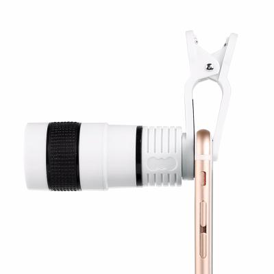 China 12X Zoom Optical Camera Zoom Lens Portable Phone Telescope with Clip Mobile Phone Photography Accessories for iPhone Samsung Huawei for sale